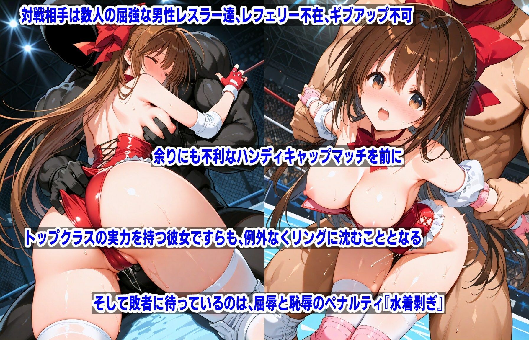 AI敗北少女CG集vol.12 水着剥ぎデスマッチ（4）＋武〇めぐみ（レッスル〇ンジェルス） - サンプル画像 2