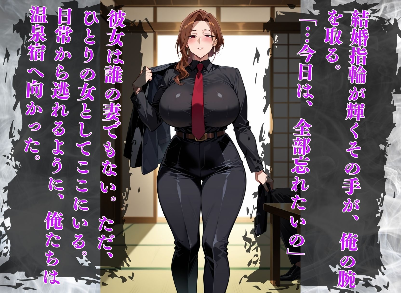 爆乳人妻との中出し旅行 - サンプル画像 1