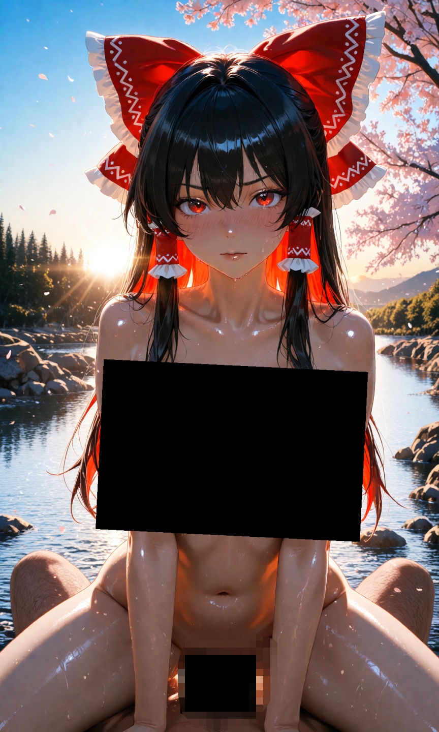 魔理沙は霊夢のえっちな写真を撮りたいようです。vol.32〜春の晴れた朝の川編〜 - サンプル画像 4