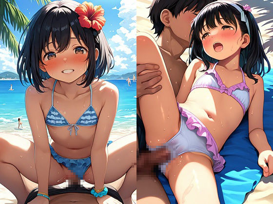 ちっぱいビーチで肉棒祭 - サンプル画像 8