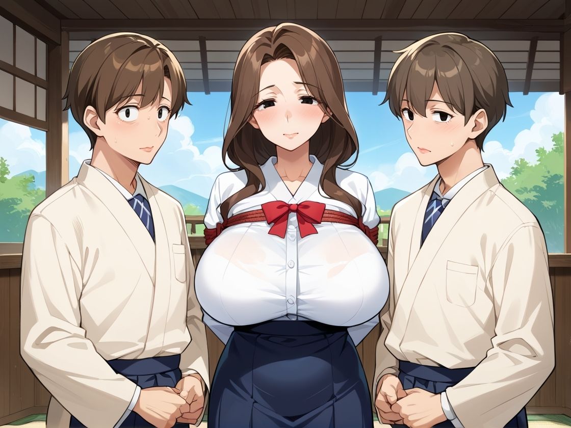 爆乳人妻がコスプレSEXにハマり、制服でイキまくる！ - サンプル画像 6