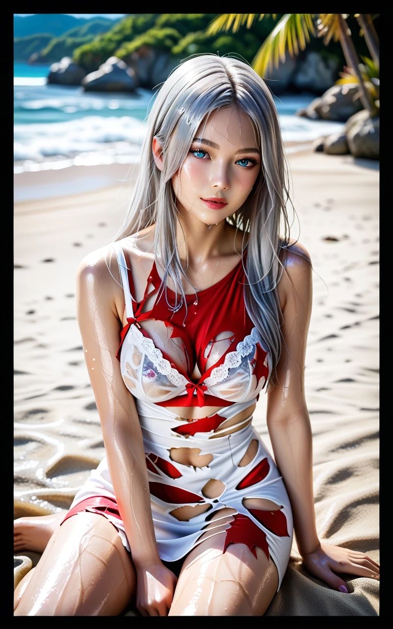 AI Book14 -A wet silver-haired woman is hot 2nd.- - サンプル画像 8