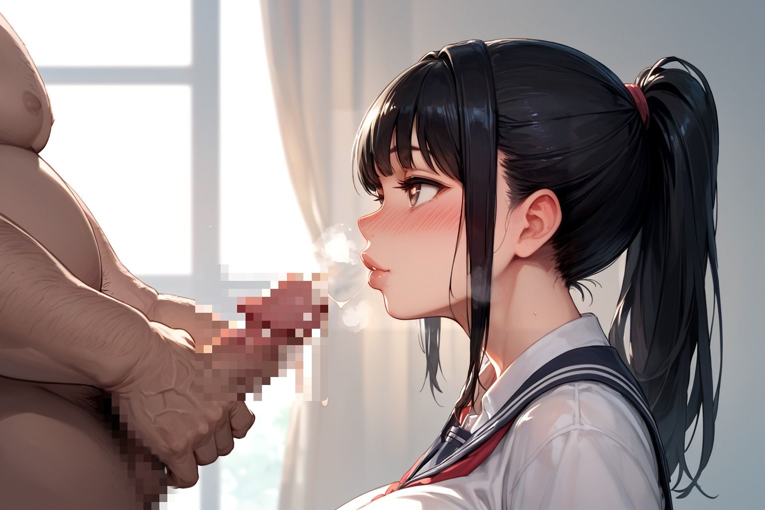 爆乳少女に服従させる  中出しさせない顔射でわからせる - サンプル画像 3