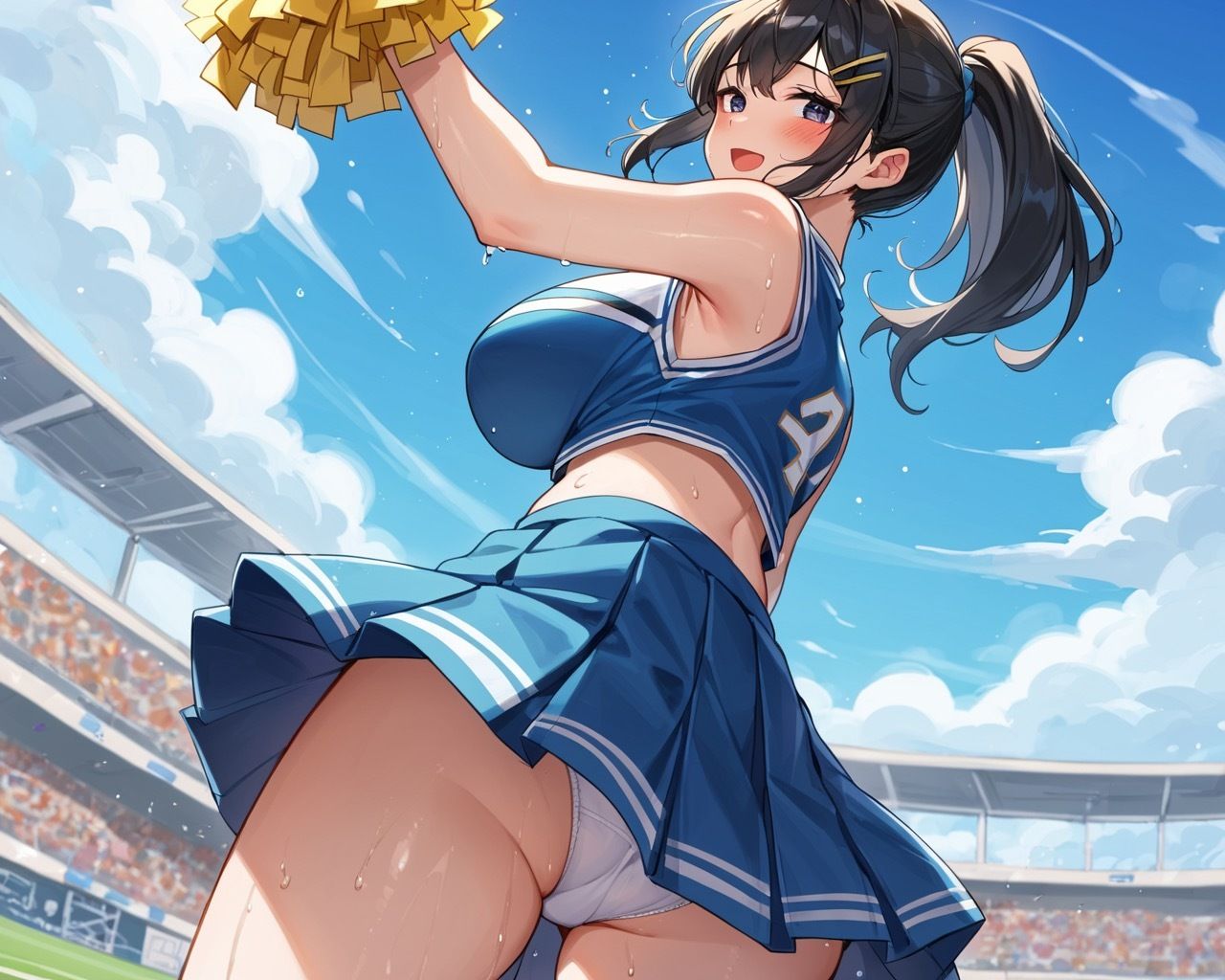 爆乳チアガール！勝利したチームのご褒美SEX！ - サンプル画像 2