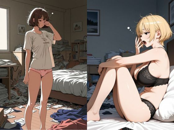 干物女子の寝室 - サンプル画像 2