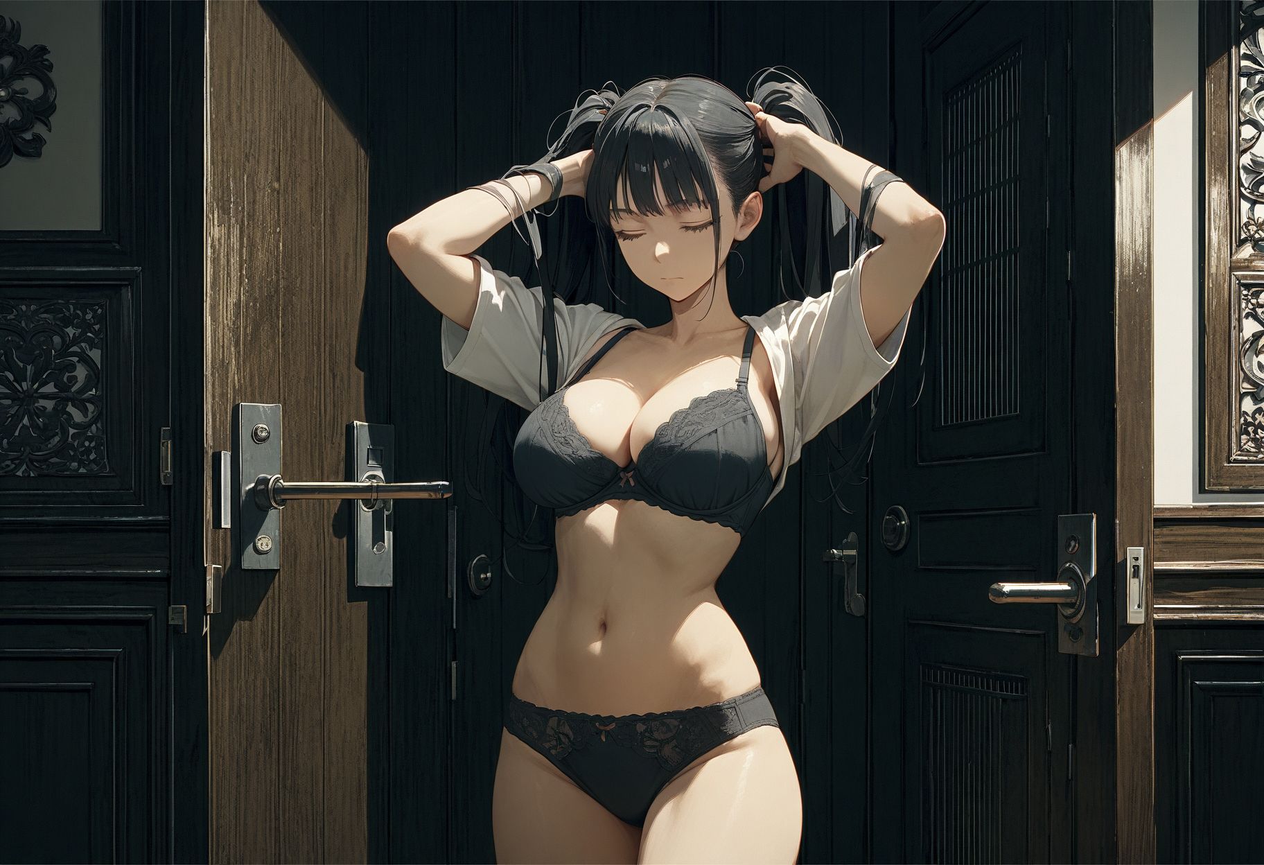 大人になった幼馴染と実家でお泊まりフル勃起 - サンプル画像 1