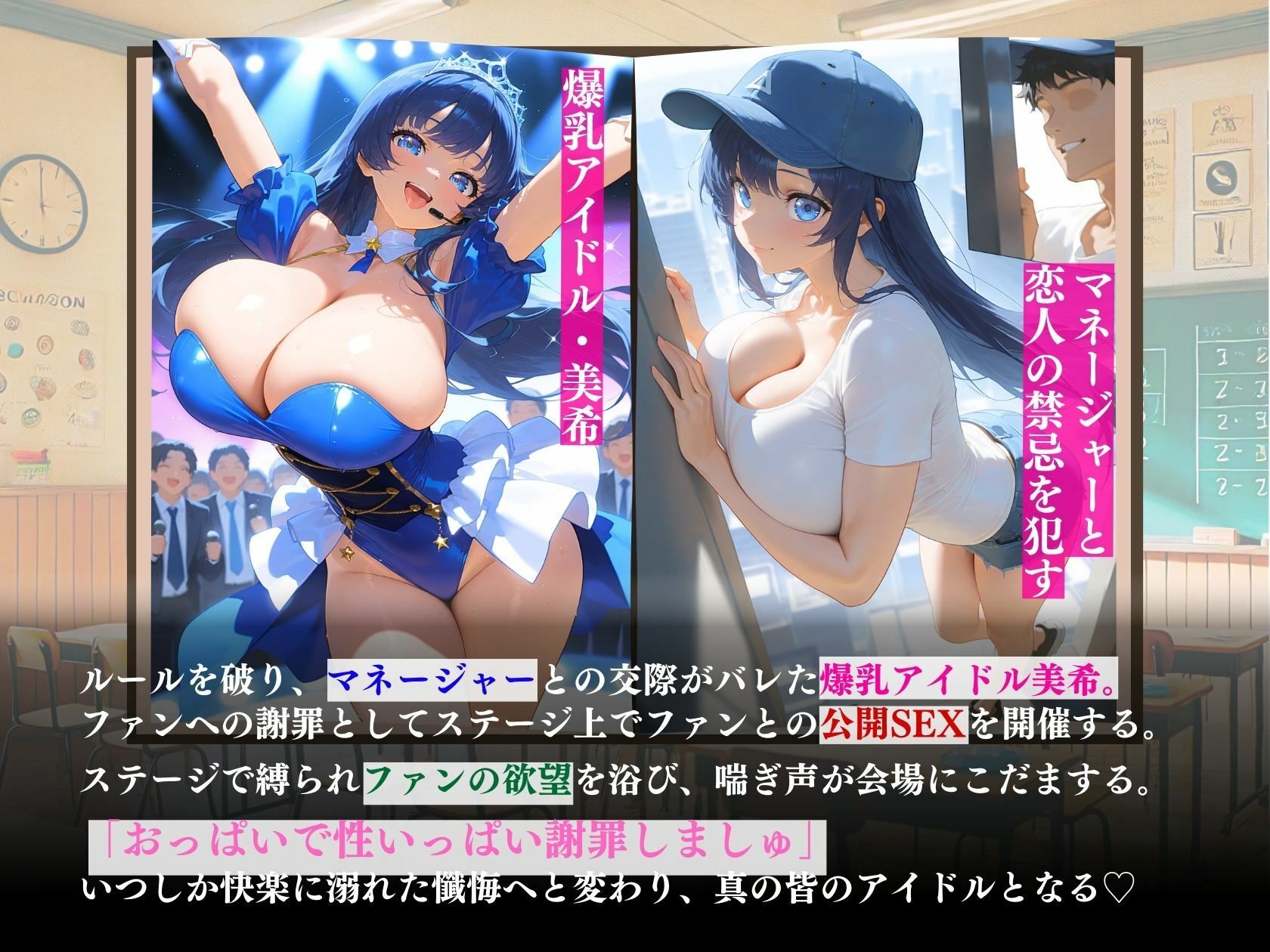 爆乳アイドル緊縛調教公開懺悔「おっぱいで性いっぱい謝罪しましゅ」 - サンプル画像 1