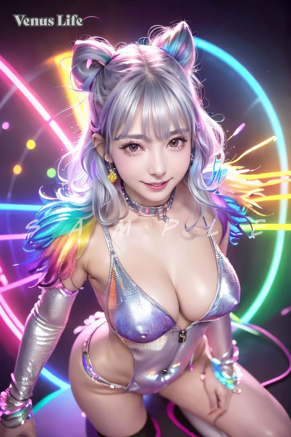 カラフルネオンガールズ！ セクシーナイト - サンプル画像 8