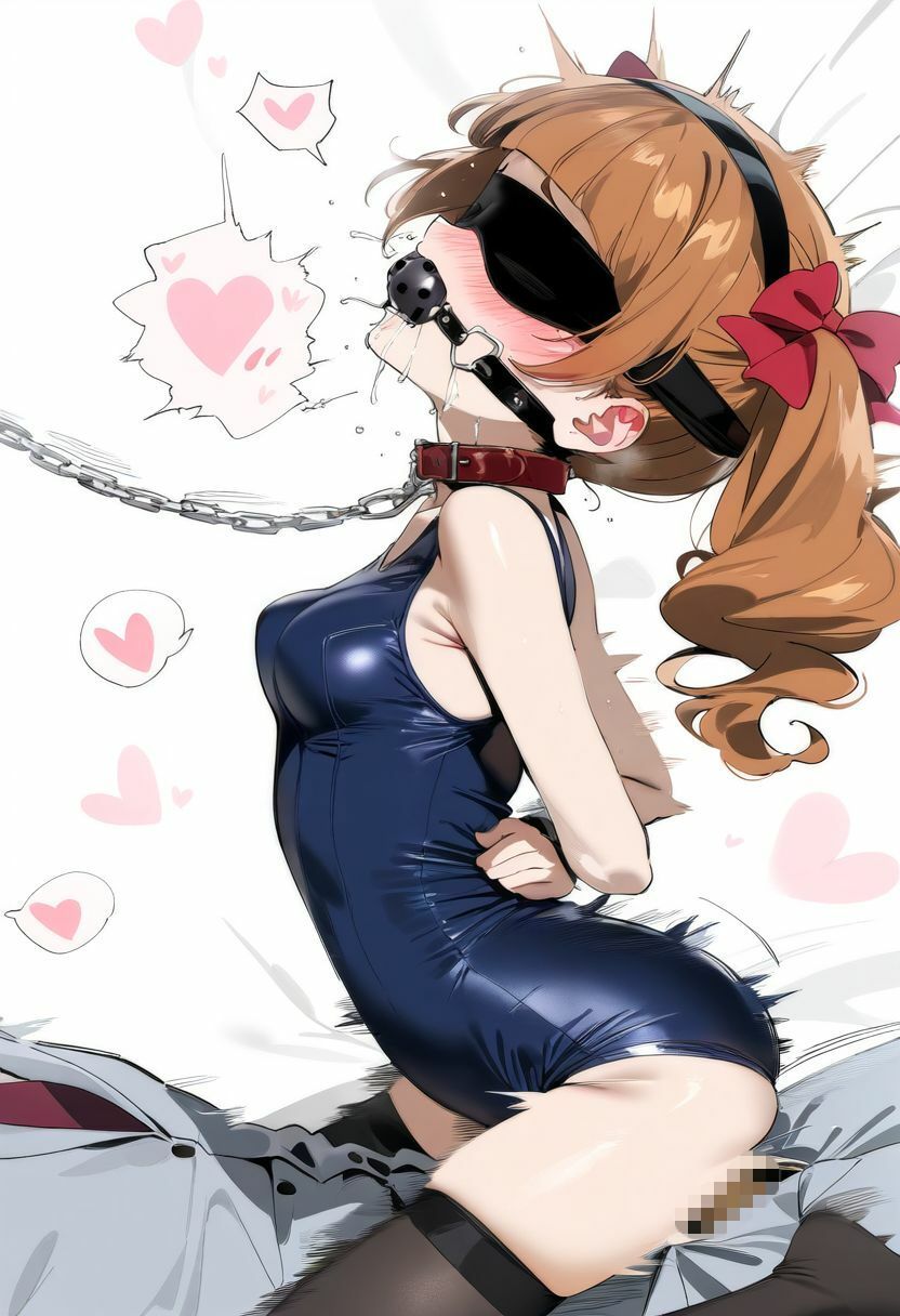 【200枚】愛●えみるちゃんとイチャラブえっちイラスト集【スク水拘束】 - サンプル画像 5