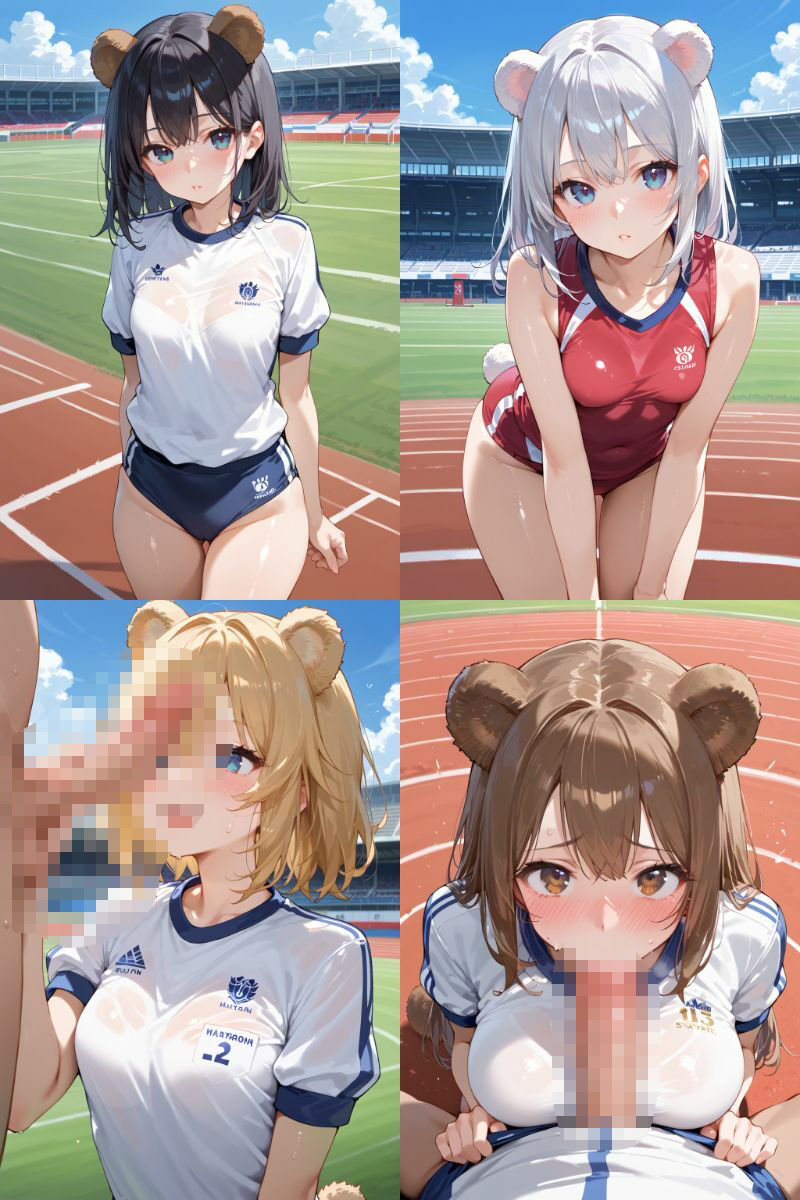 ケモミミ？の楽園  くま  陸上部編 - サンプル画像 1