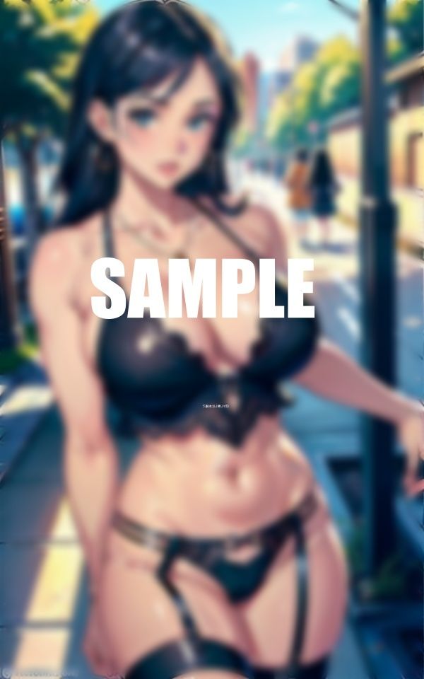 ガーターベルト美女たち街で逆ナン男狩り - サンプル画像 6