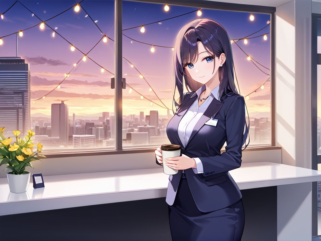 巨乳新入社員  初めての残業 - サンプル画像 1