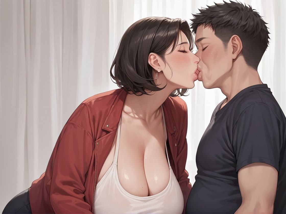 垂れ乳人妻のNTR - サンプル画像 1