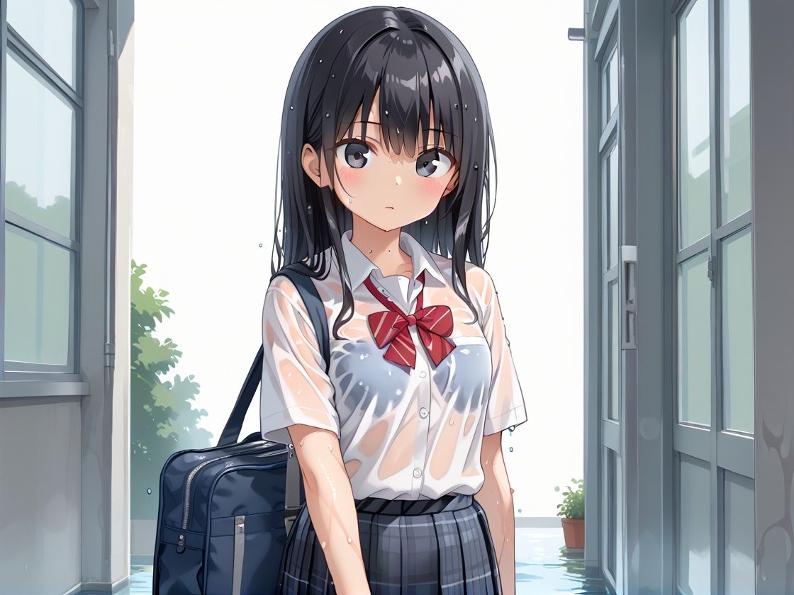 ずぶ濡れ女子校生を助けたらヤって恩返ししてくれた件 - サンプル画像 1