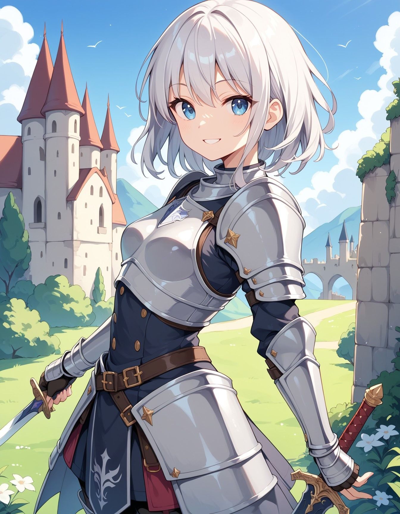 囚われて肉便器にされちゃう女騎士さん - サンプル画像 1