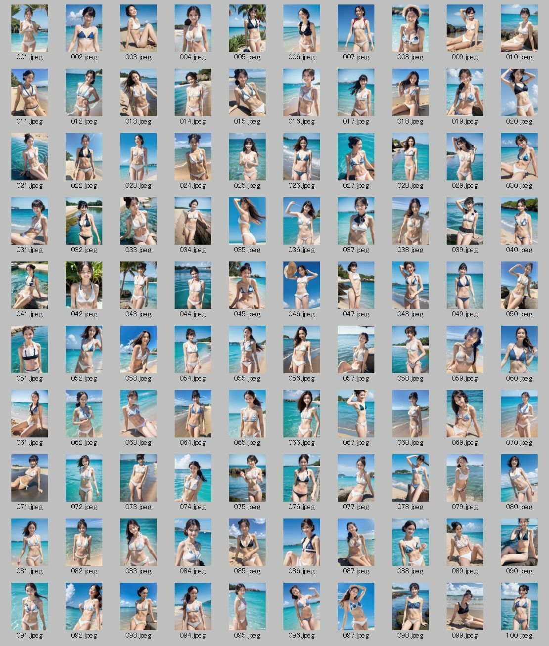 美魔女ビーチグラビア 〜AI美女 水着写真集100枚セット〜 - サンプル画像 6