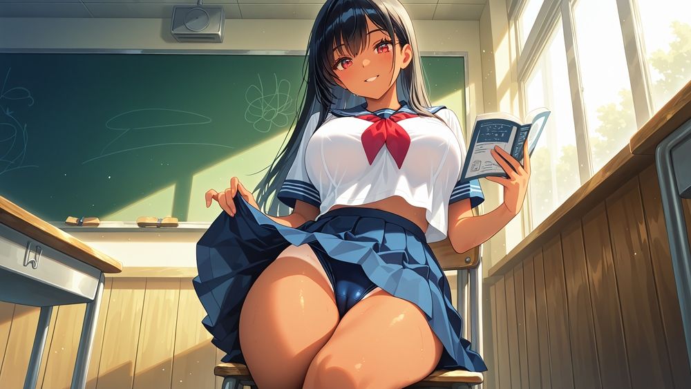 【4K】日焼け爆乳水泳部員二人が顧問教師と種付け交尾三昧【300枚】 - サンプル画像 3
