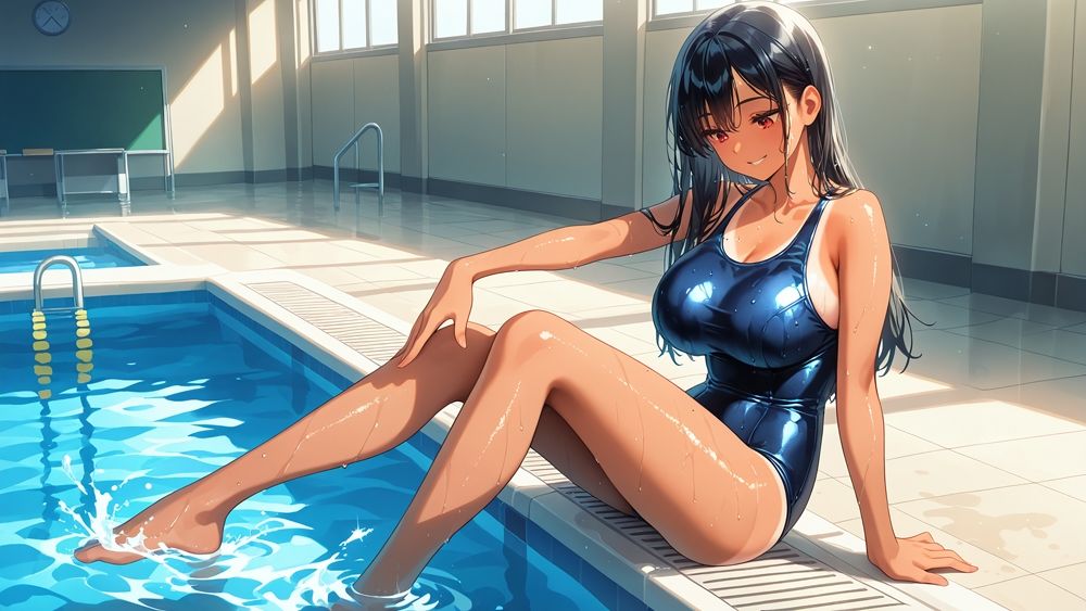 【4K】日焼け爆乳水泳部員二人が顧問教師と種付け交尾三昧【300枚】 - サンプル画像 5
