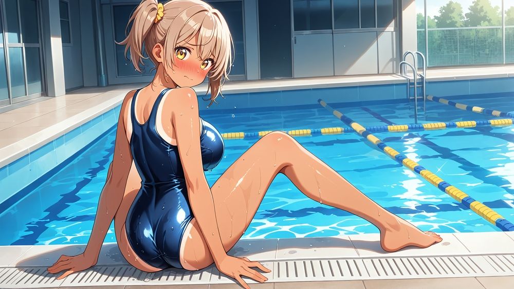 【4K】日焼け爆乳水泳部員二人が顧問教師と種付け交尾三昧【300枚】 - サンプル画像 6