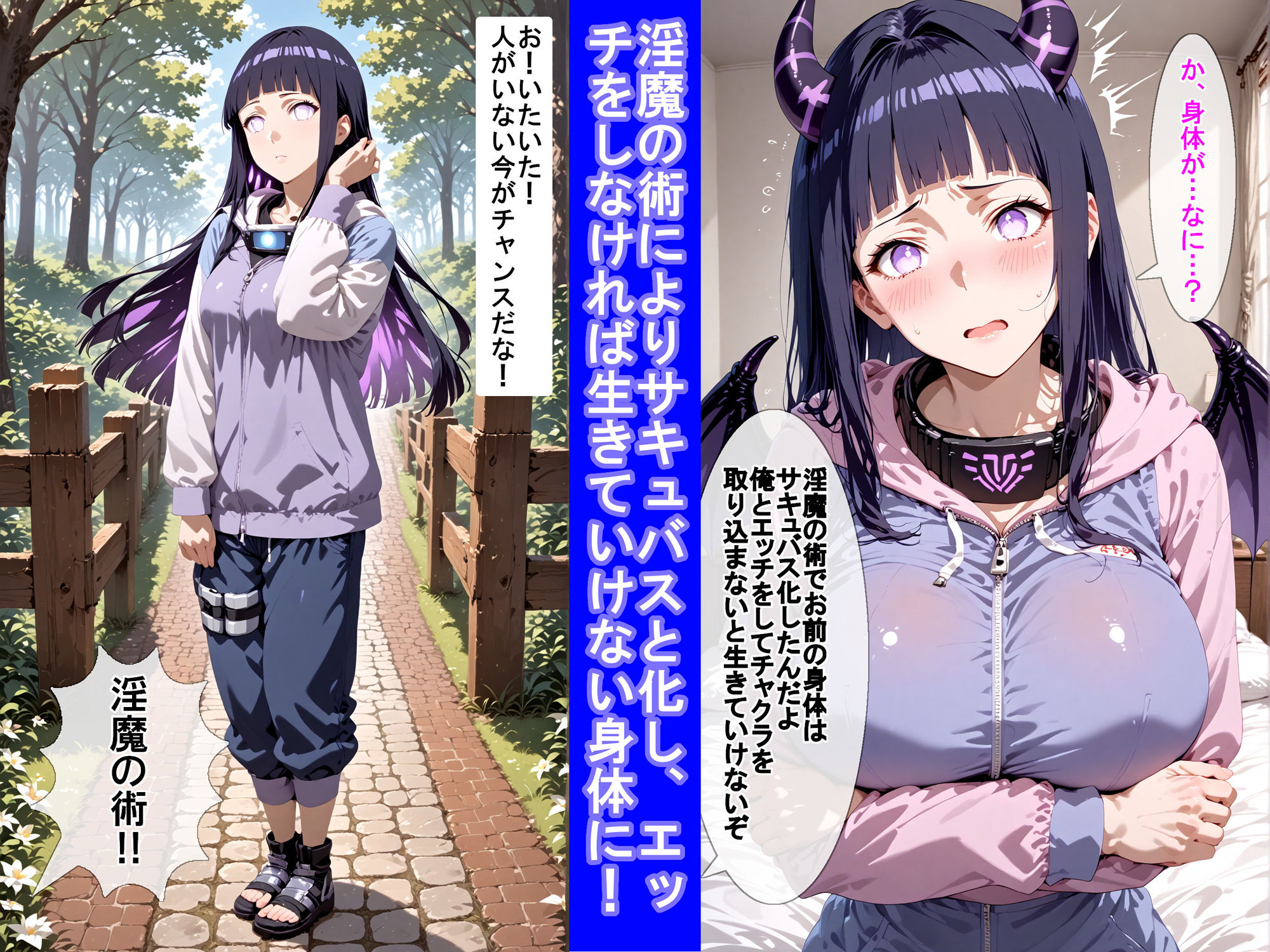 淫魔の術でサキュバス化したヒ〇タを好き放題する話 - サンプル画像 1