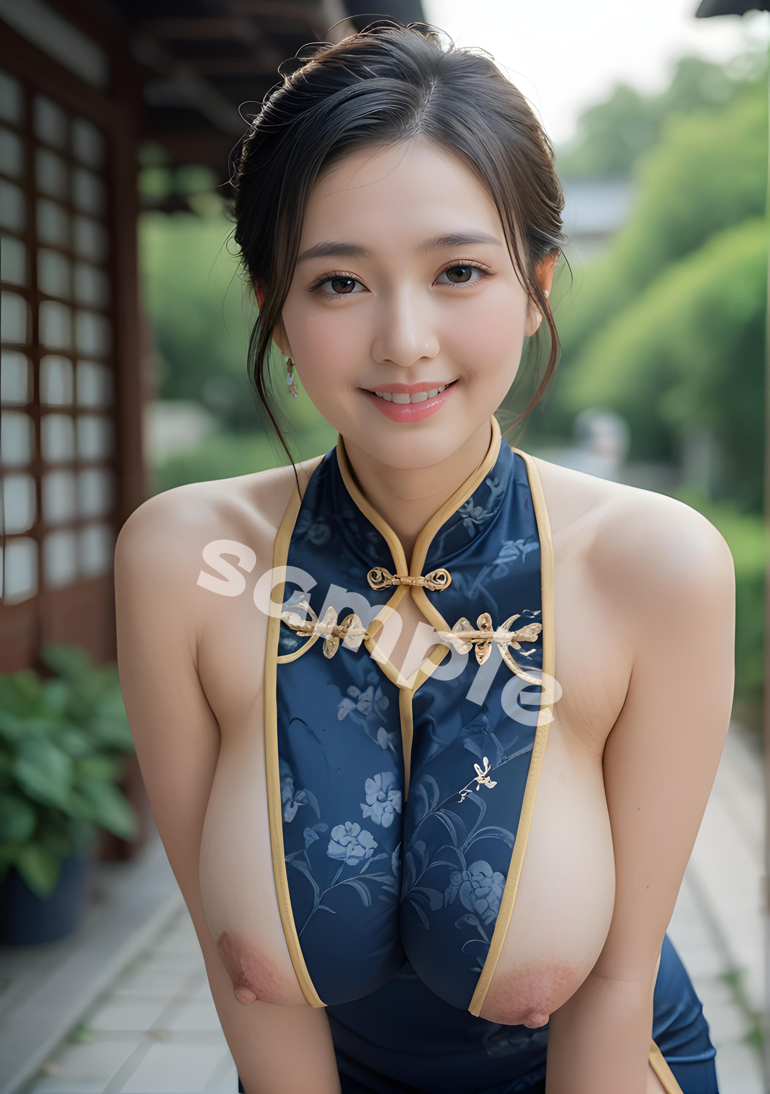 おっぱい丸出しシリーズ【チャイナドレスver】 - サンプル画像 6