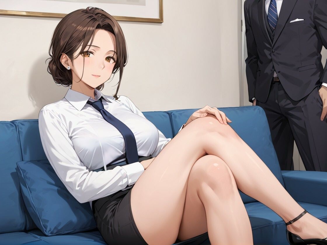 爆乳人妻 〜美人秘書とイケない関係〜 - サンプル画像 1