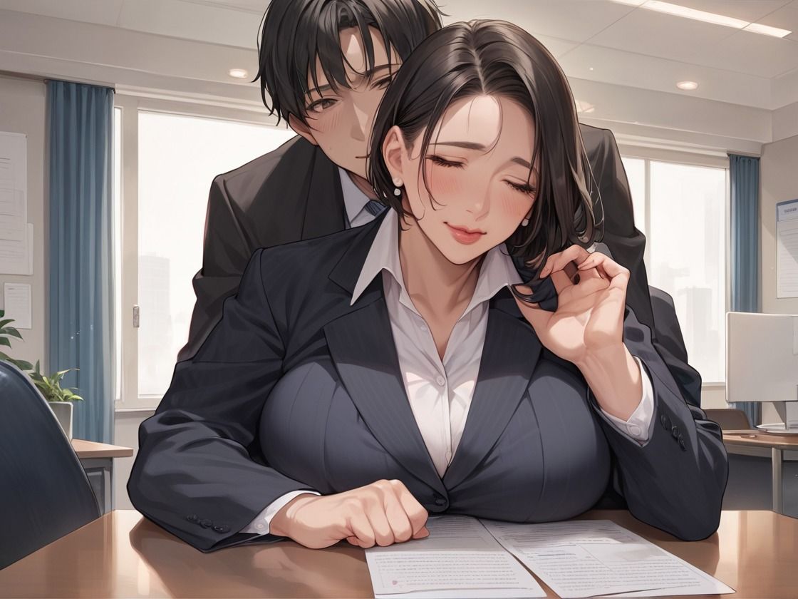 おっぱいフェチの俺と人妻変態上司の乳圧 - サンプル画像 2
