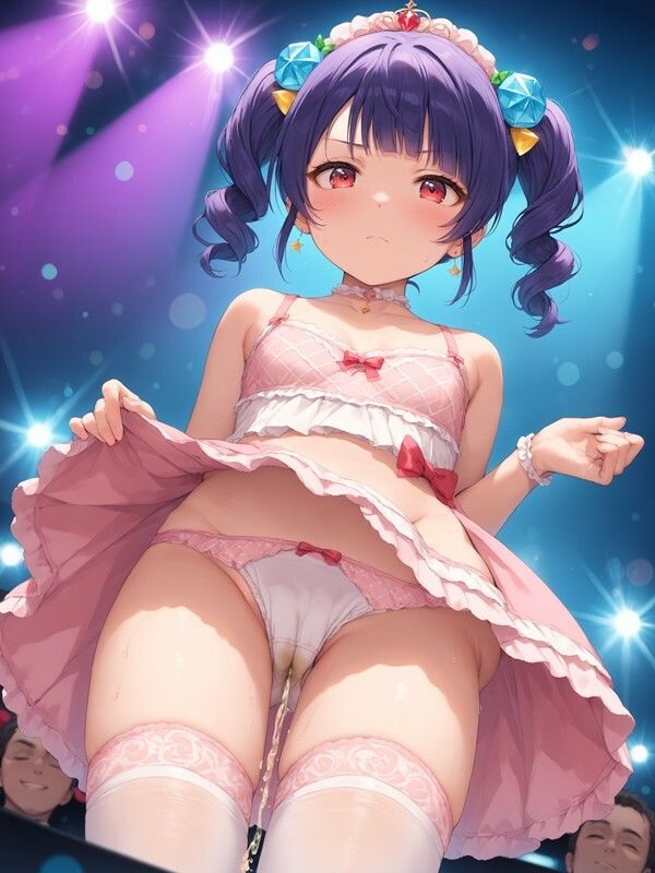 アイドルっぽいかわいい女の子がパンツをはいたままおしっこをおもらししている画像集1 - サンプル画像 10