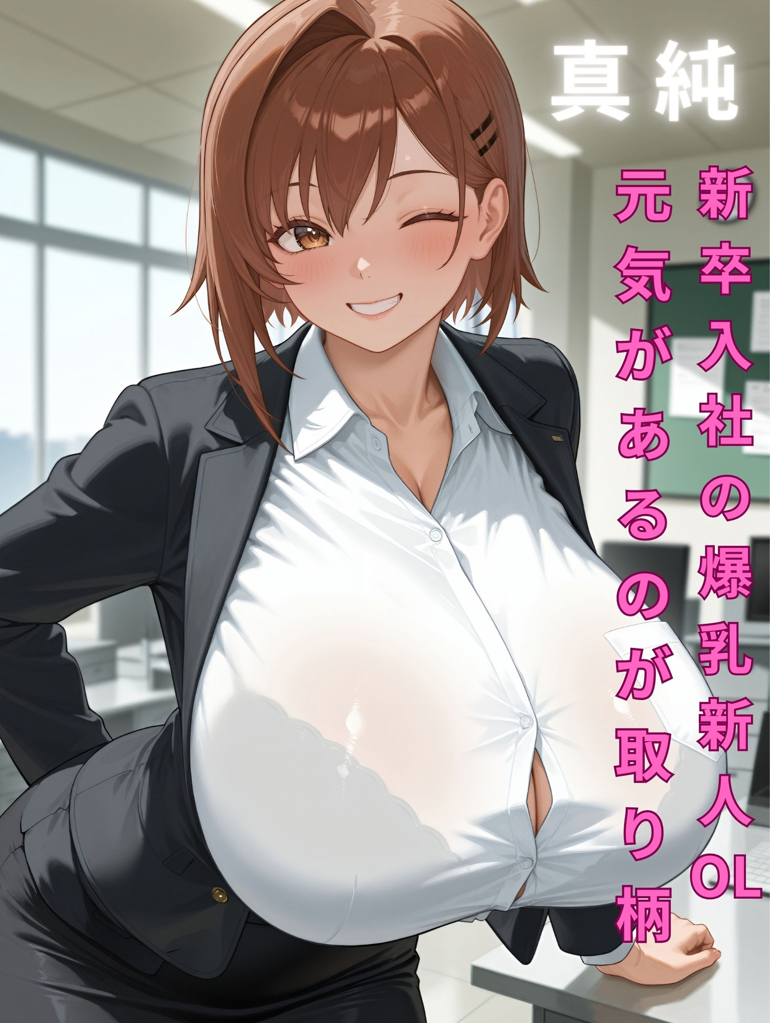 爆乳新人OLとHな性処理研修 - サンプル画像 2