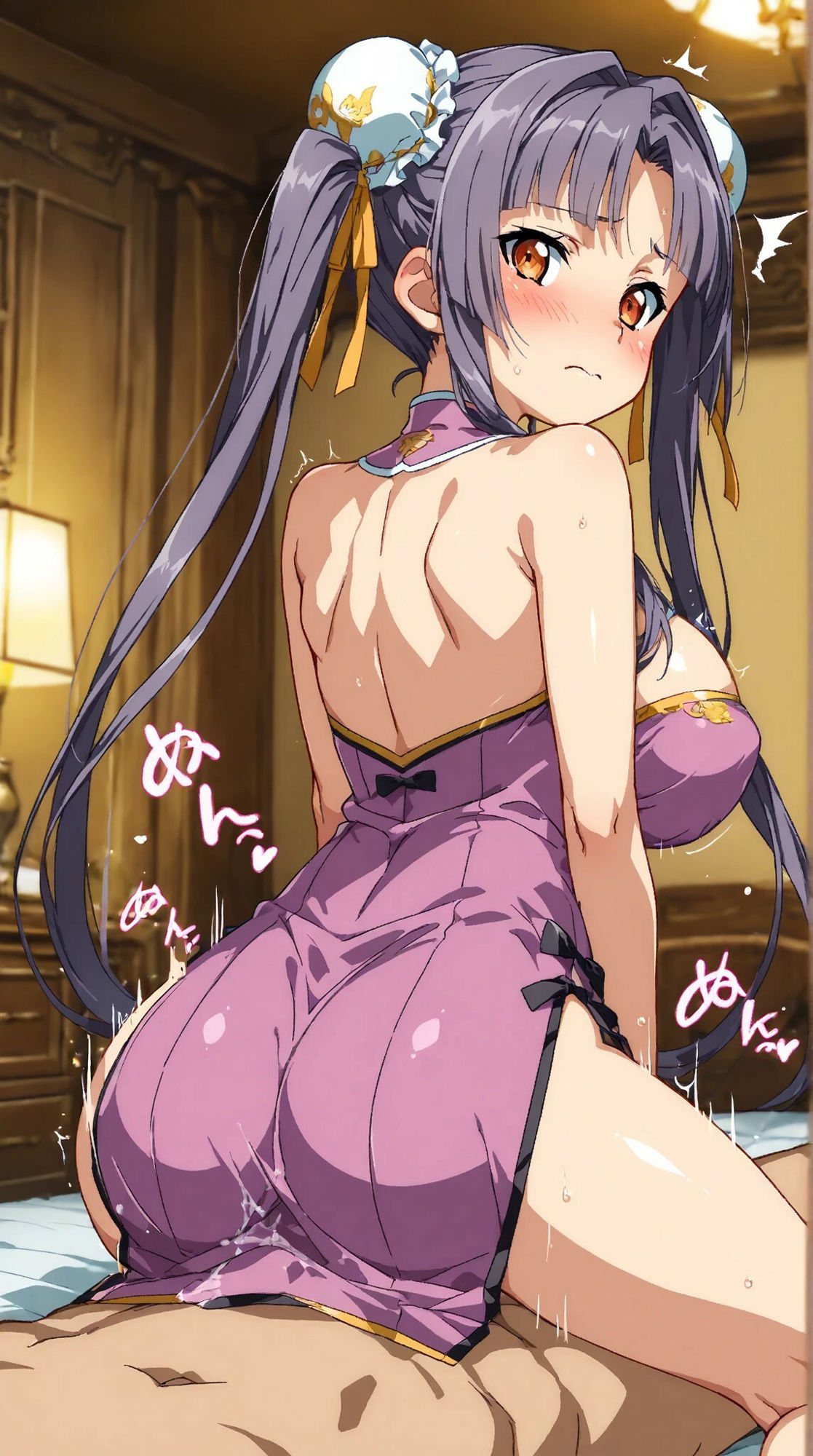巨乳チャイナドレス美少女との甘いひと時 - サンプル画像 7