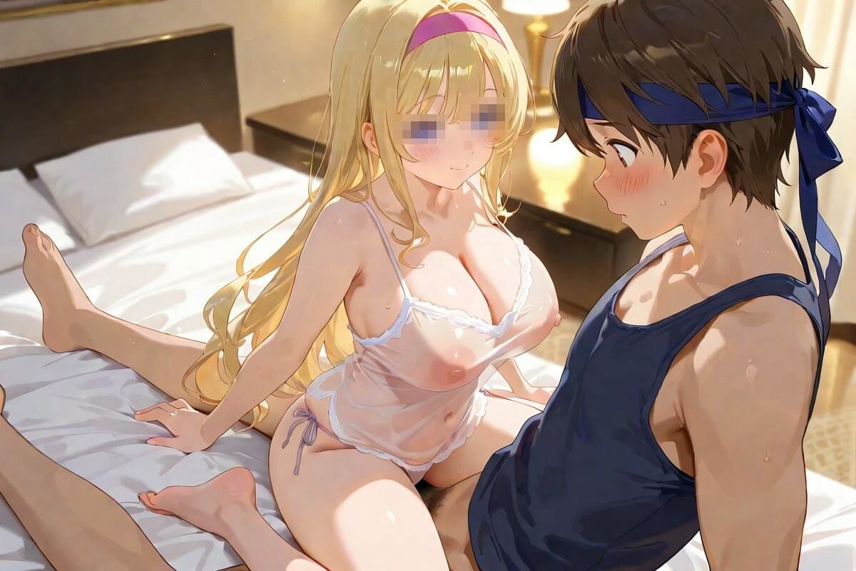 初夜の衝撃  シースルー下着で巨乳が丸見え - サンプル画像 2