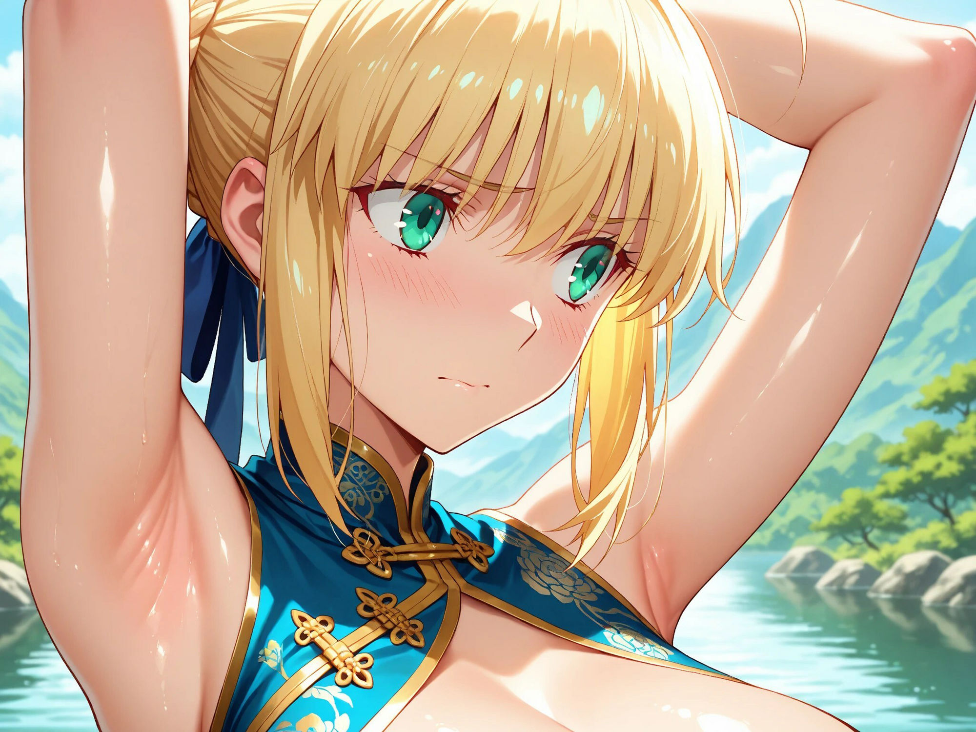 【発情ヒロイン】Fate/st●y night  セイ●ー  ノーパンチャイナ服編 - サンプル画像 3