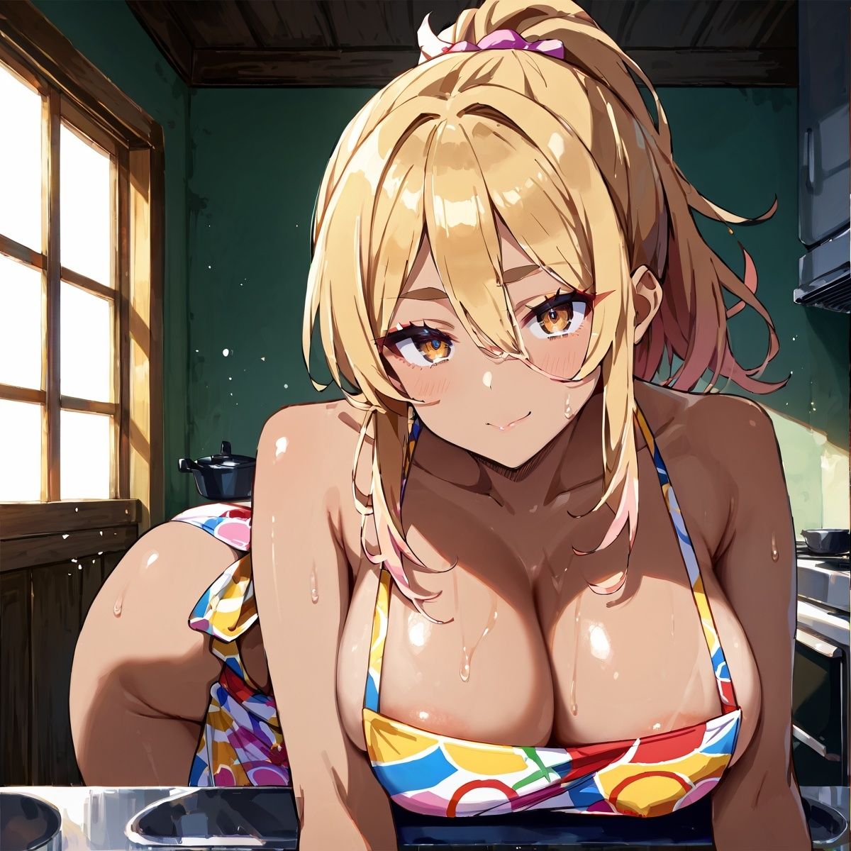 黒ギャル裸エプロンH！【厳選画像377枚】Vol.1 - サンプル画像 8