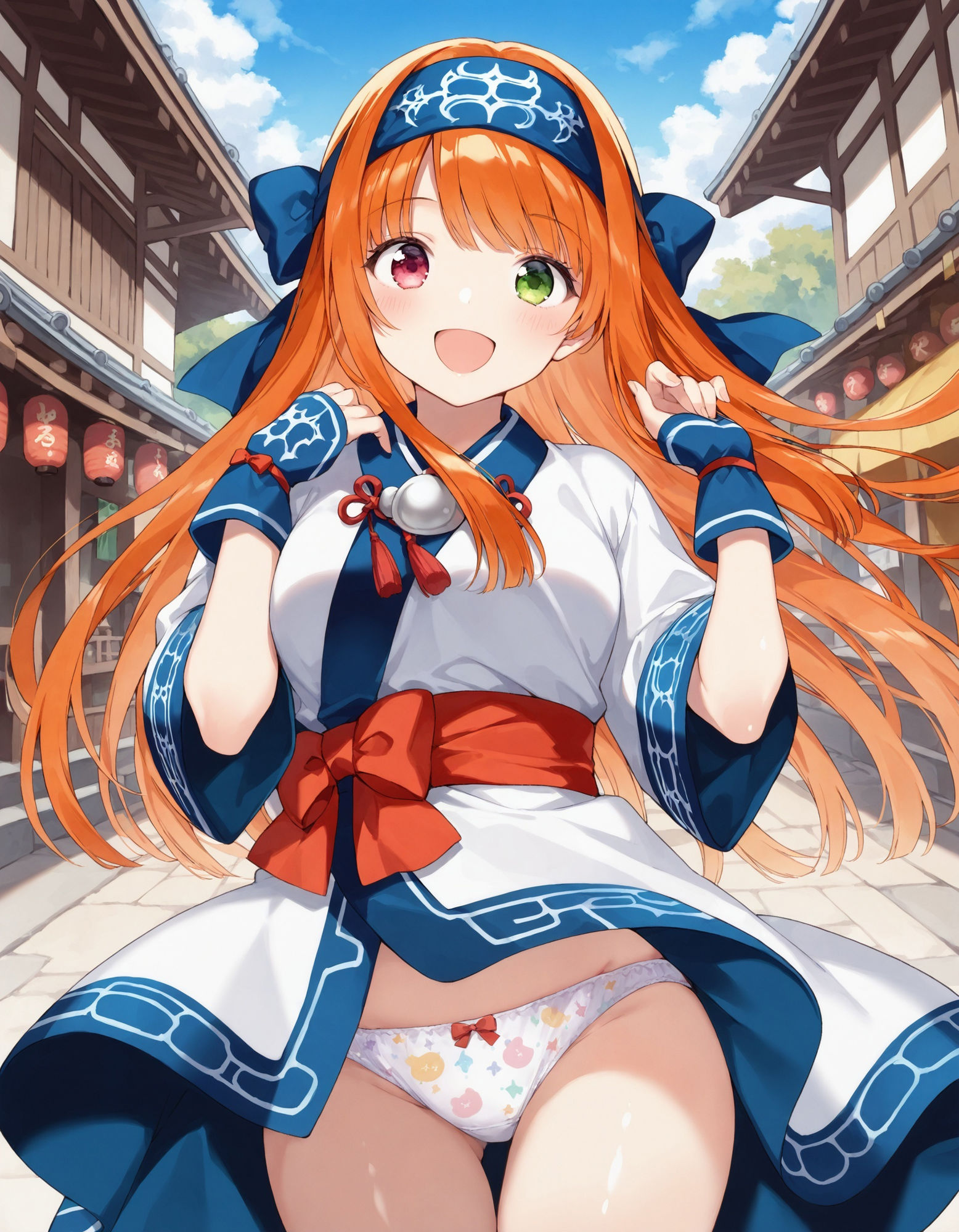 アイヌ風コスでパンチラ - サンプル画像 2