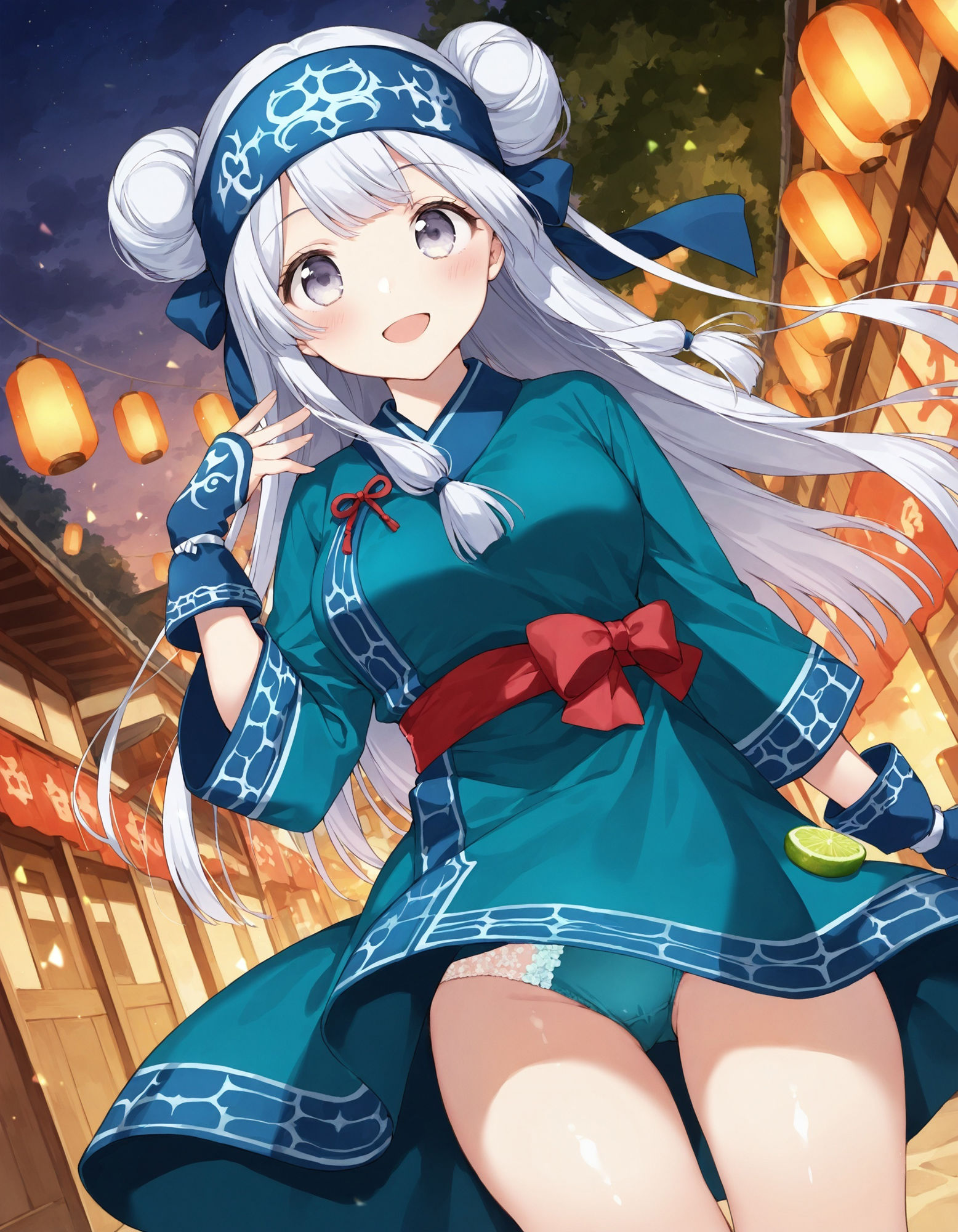 アイヌ風コスでパンチラ - サンプル画像 4