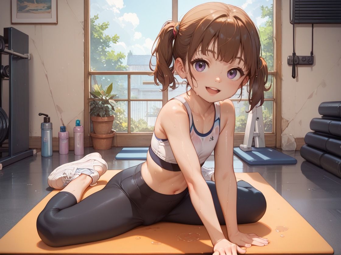 ジムでヨガ中の巨乳〇娘をみんなでハメ倒した - サンプル画像 10