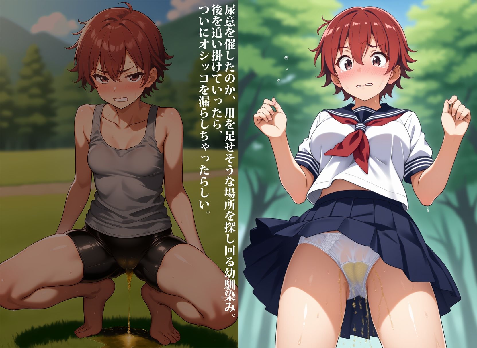 生意気ボーイッシュな爆乳幼馴染が、お漏らしマゾになるまで過去改変した件 - サンプル画像 4
