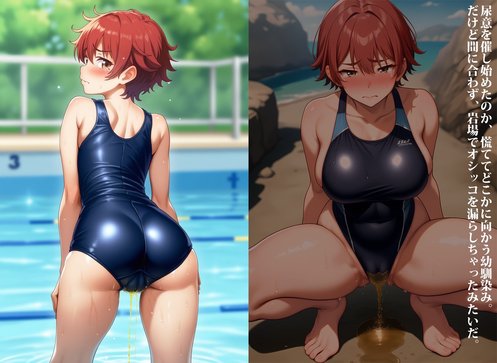 生意気ボーイッシュな爆乳幼馴染が、お漏らしマゾになるまで過去改変した件 - サンプル画像 6