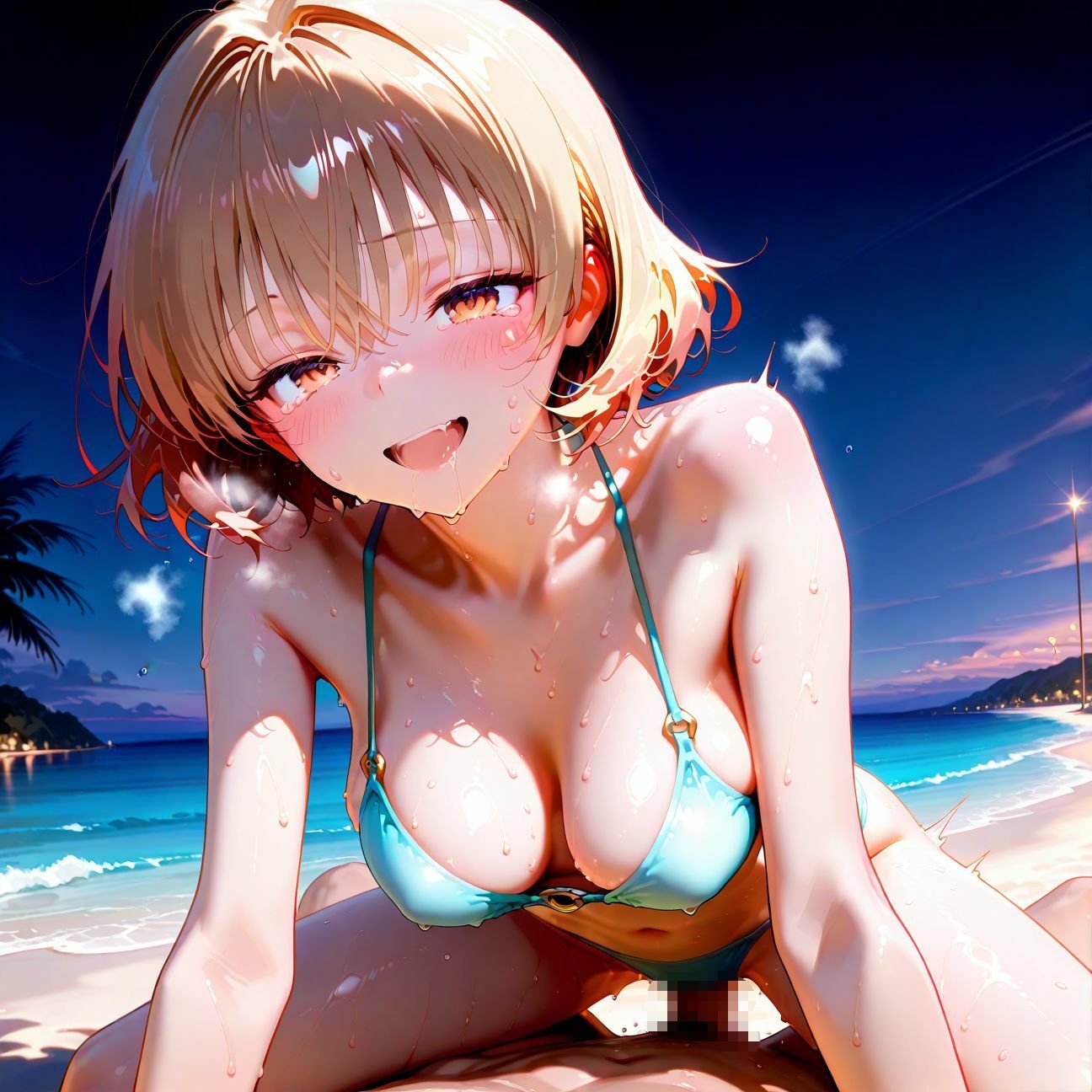 【part1】年下彼女と浜辺で濃厚イチャらぶセックス - サンプル画像 6