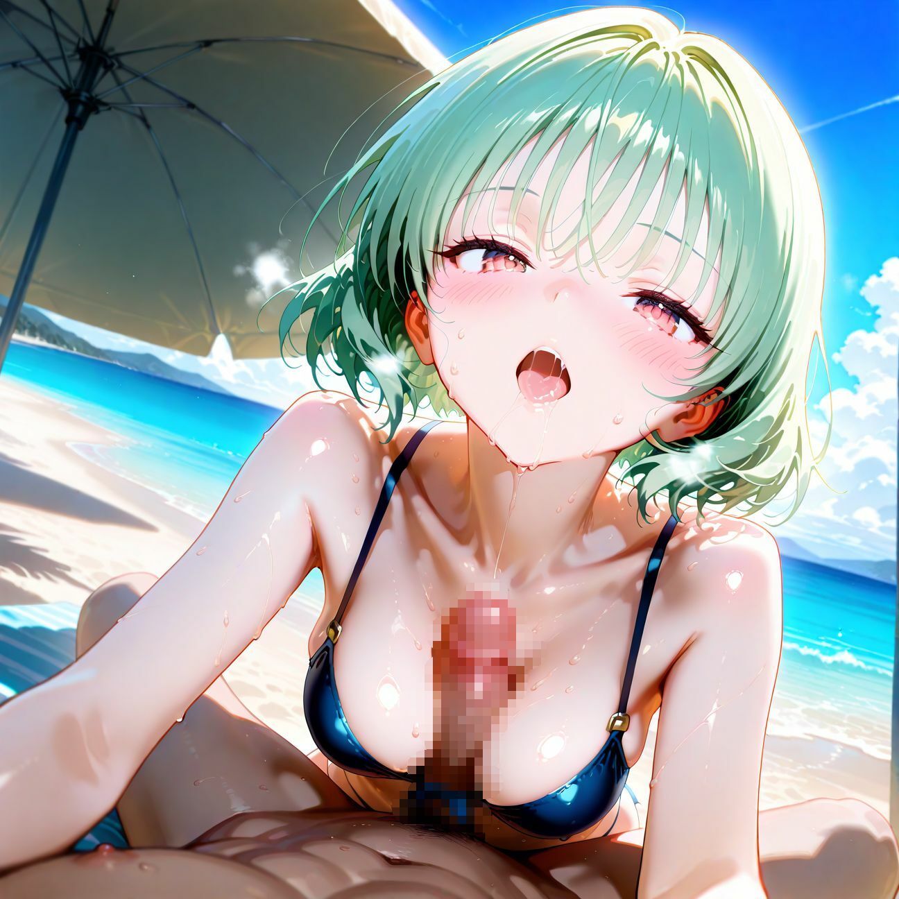 【part3】年下彼女と浜辺で濃厚イチャらぶセックス - サンプル画像 6