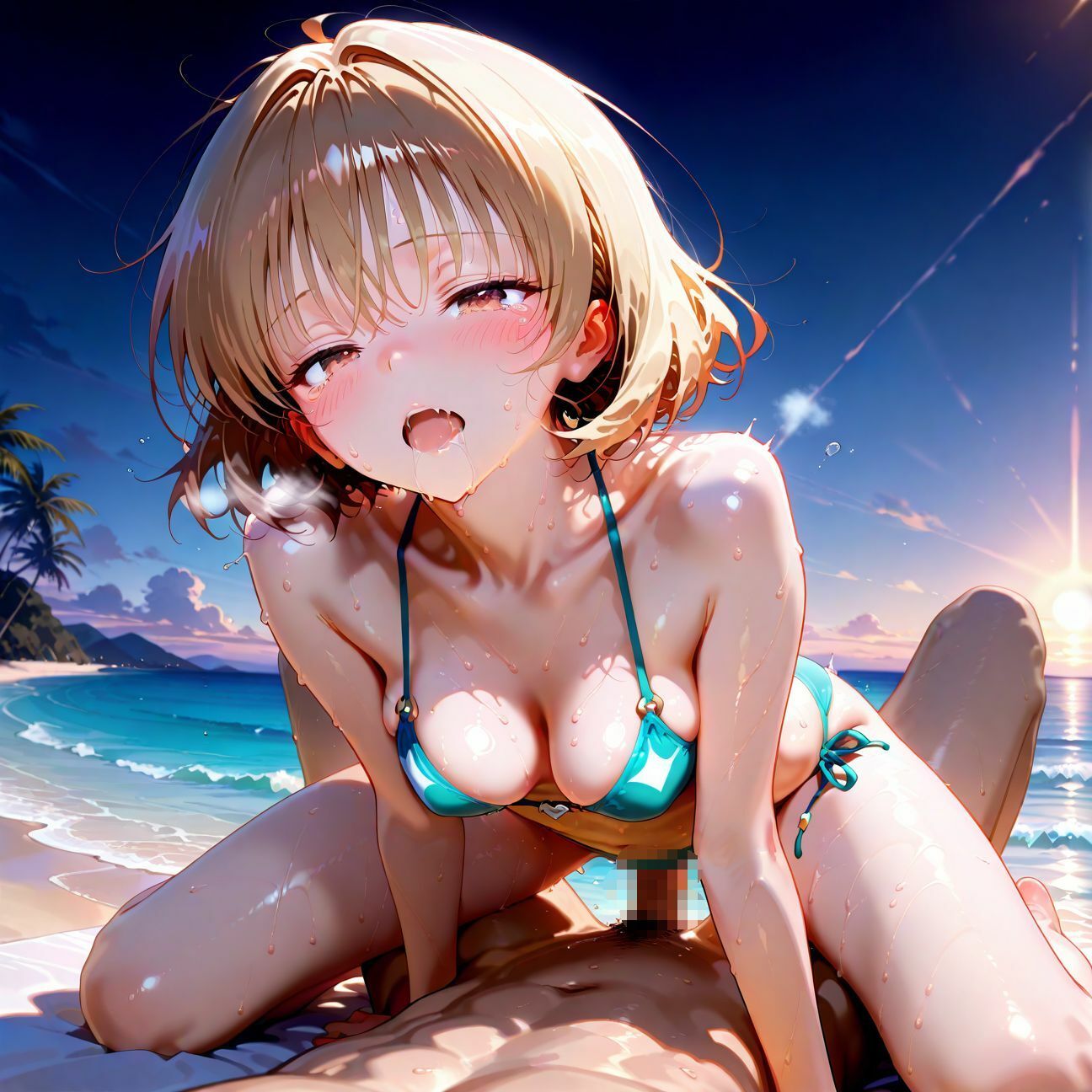 【part3】年下彼女と浜辺で濃厚イチャらぶセックス - サンプル画像 7