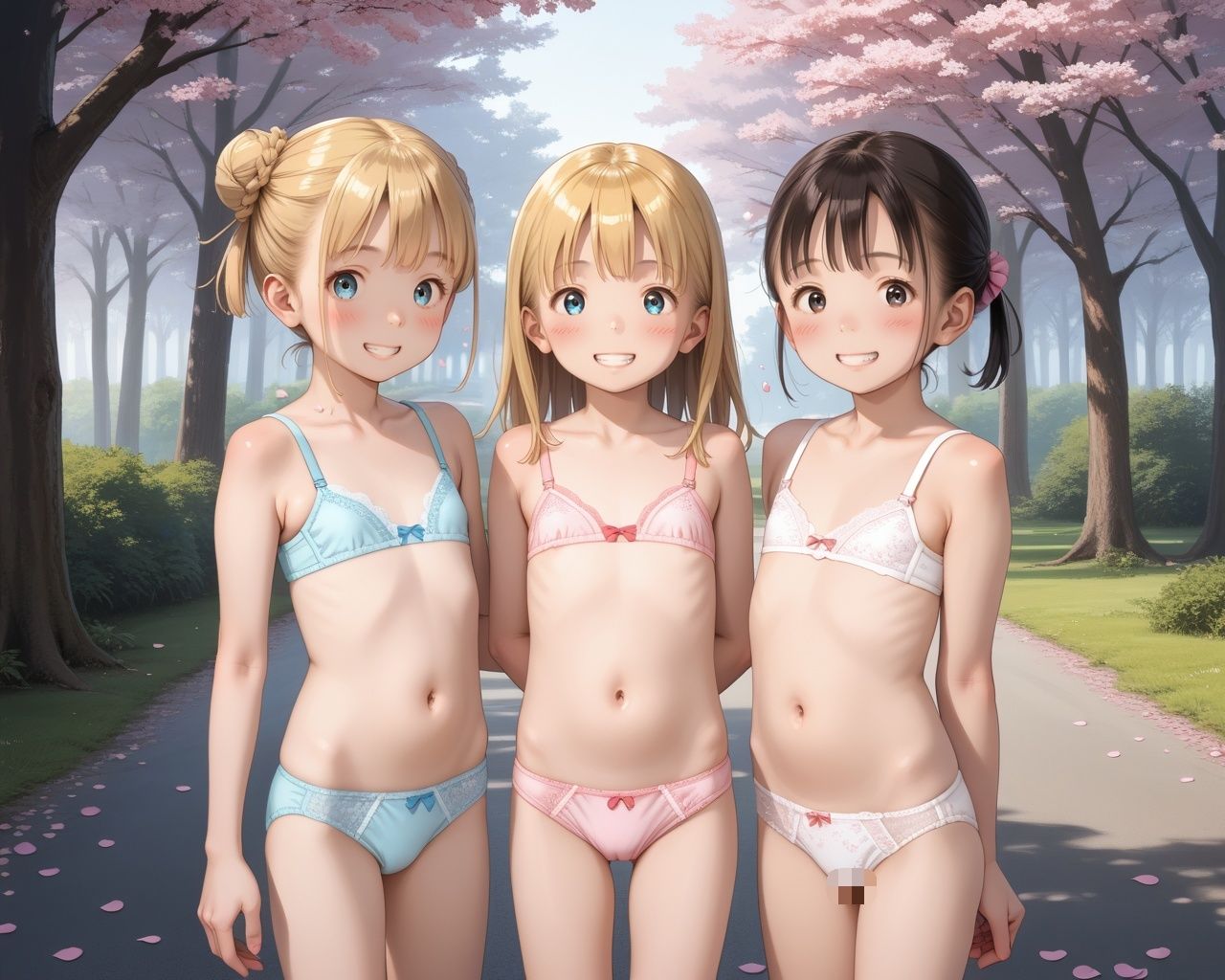 透けそうな柔肌少女達 CG集 - サンプル画像 2