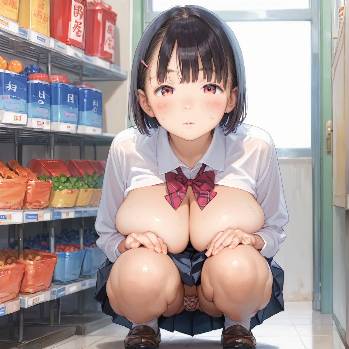 弟の万引きを庇うためにコンビニで公衆生中出しえっちをしにきた爆乳JKのお姉ちゃんがめちゃくちゃ可愛くてエロい04 - サンプル画像 8