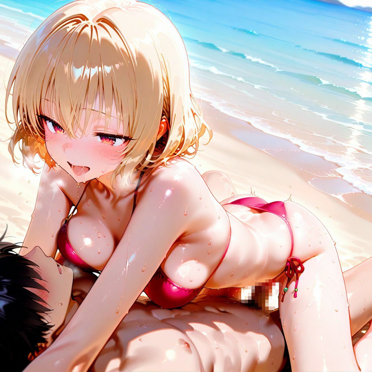 【part5】年下彼女と浜辺で濃厚イチャらぶセックス - サンプル画像 5