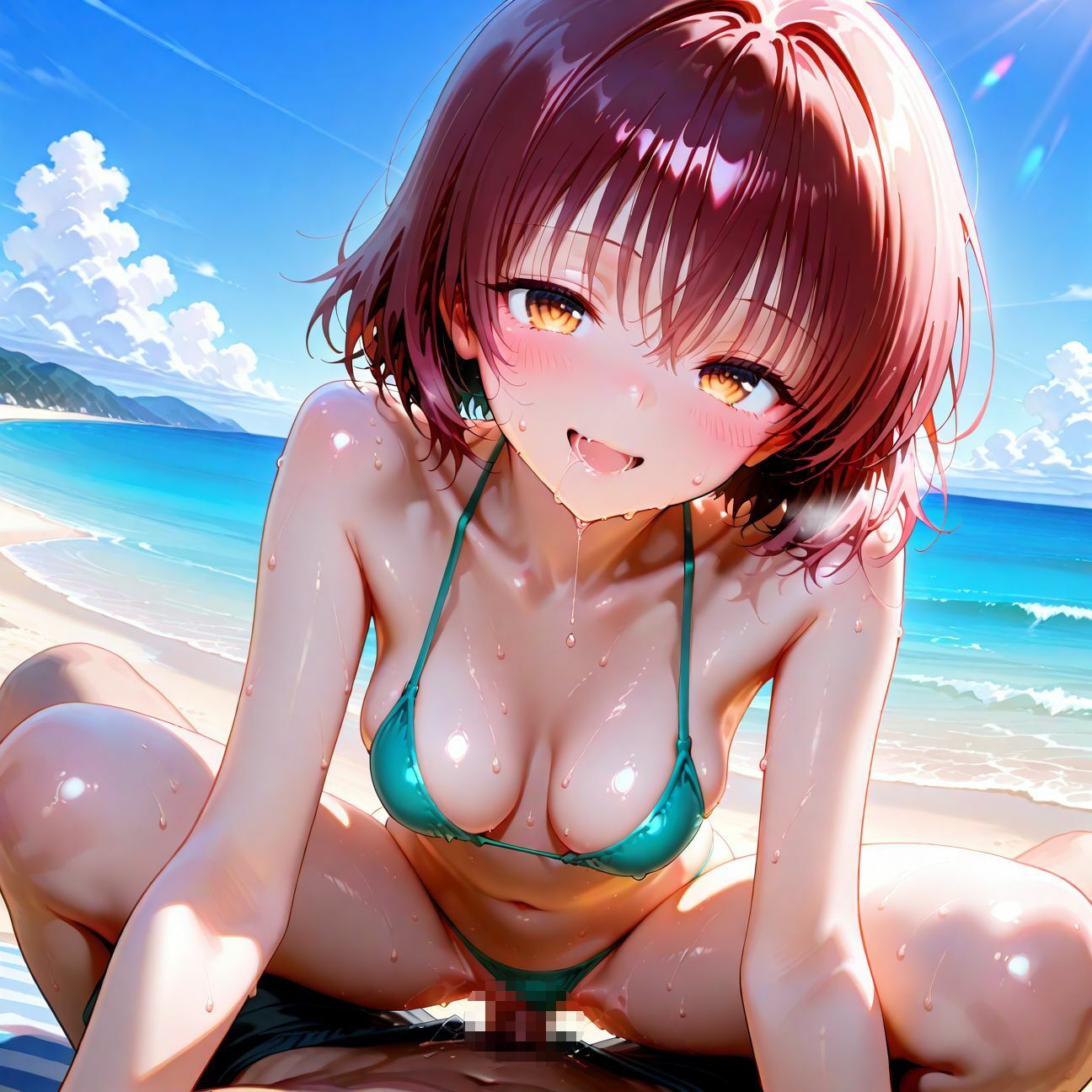 【part6】年下彼女と浜辺で濃厚イチャらぶセックス - サンプル画像 2