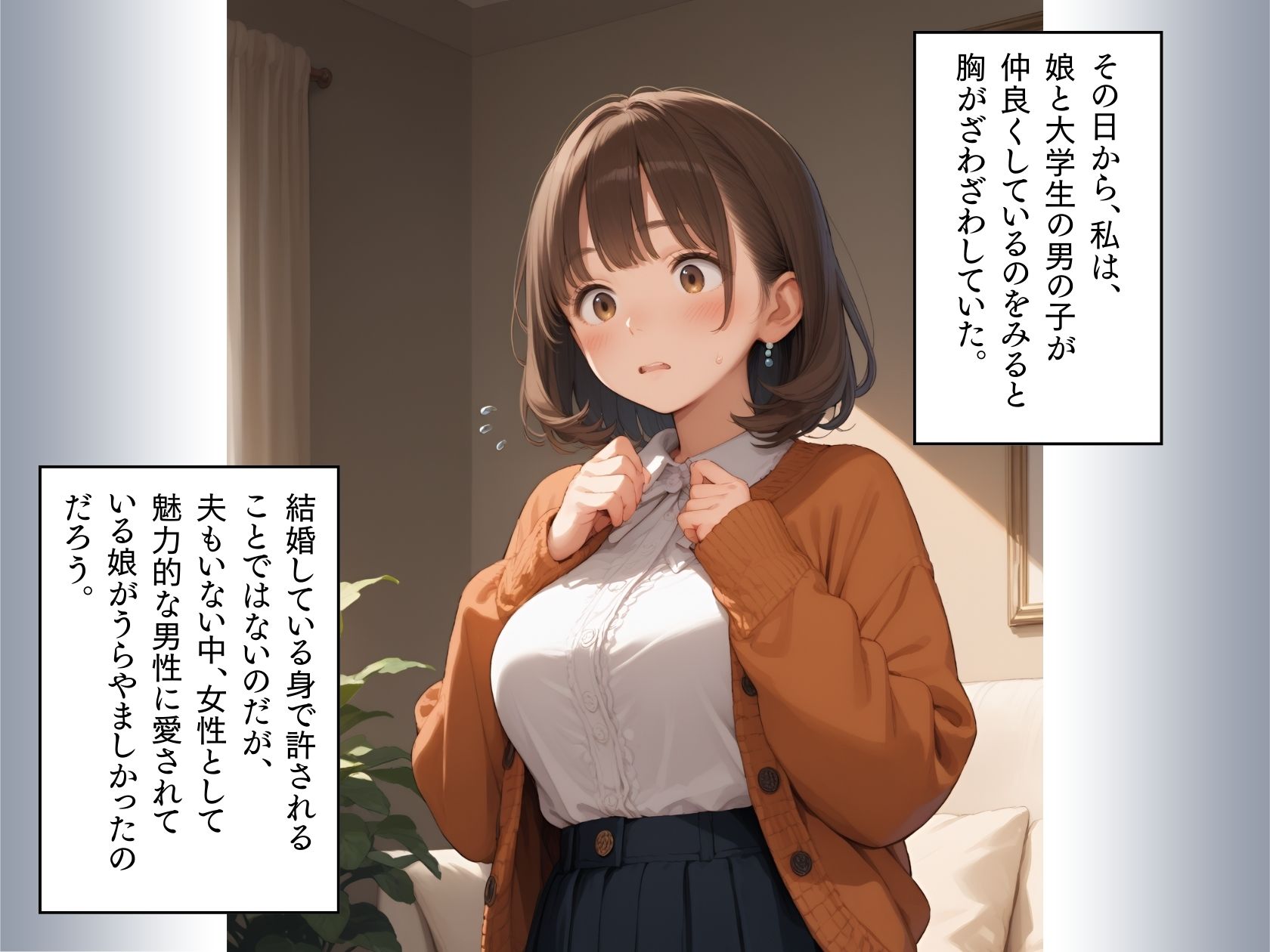 家庭教師と娘のHをみたお母さんが欲情してしまい、娘から寝取ってしまった話 - サンプル画像 2