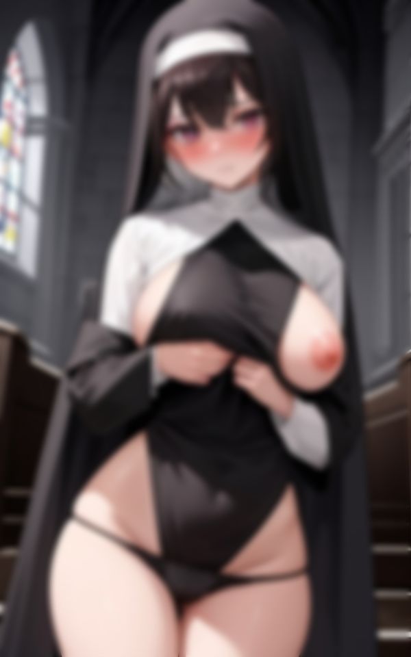 媚薬で欲情した濡れマン淫乱巨乳シスターの誘惑 - サンプル画像 3