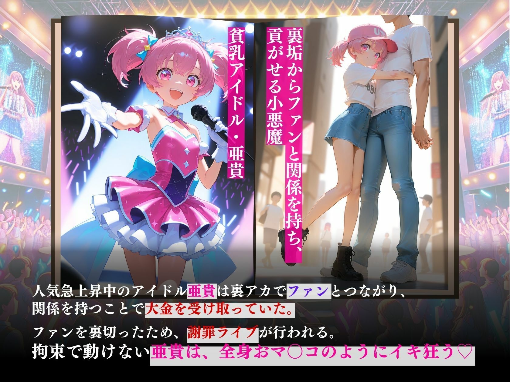 貧乳アイドル謝罪ライブ恥ずかしいのに気持ちいぃ！ - サンプル画像 1