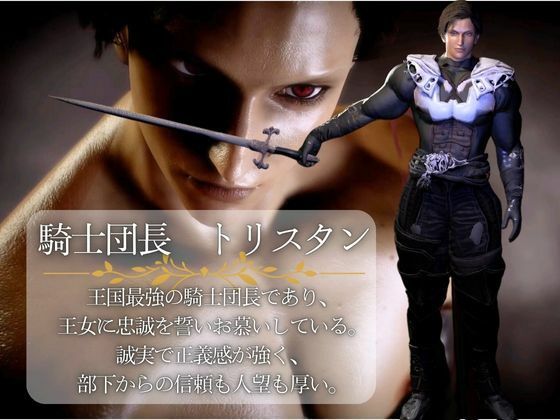 【3D】絶倫イケメン騎士団長と王女様の寝室ラブラブえっちで射精回数17回 - サンプル画像 1