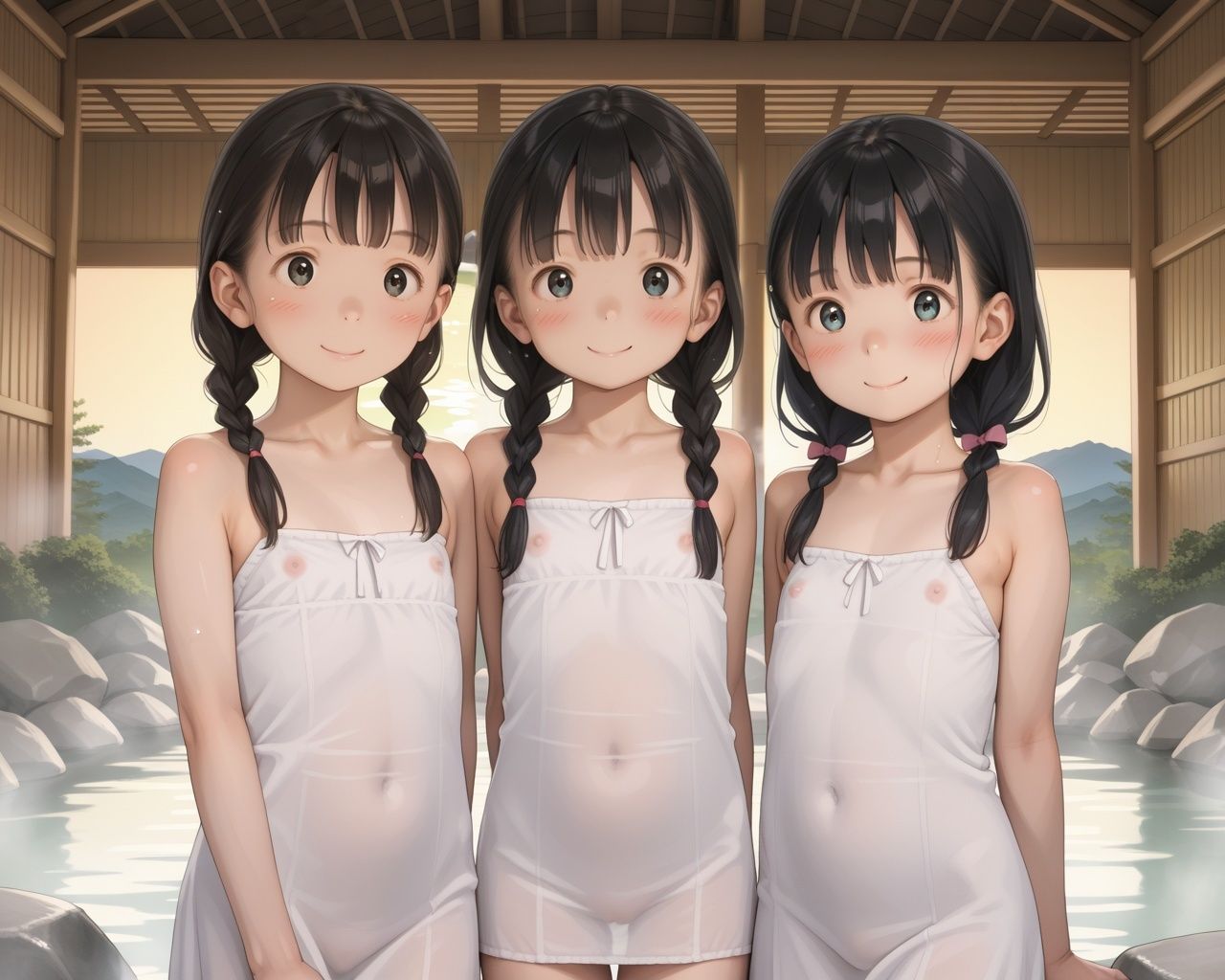 透けそうな柔肌少女達 CG集 02 - サンプル画像 1